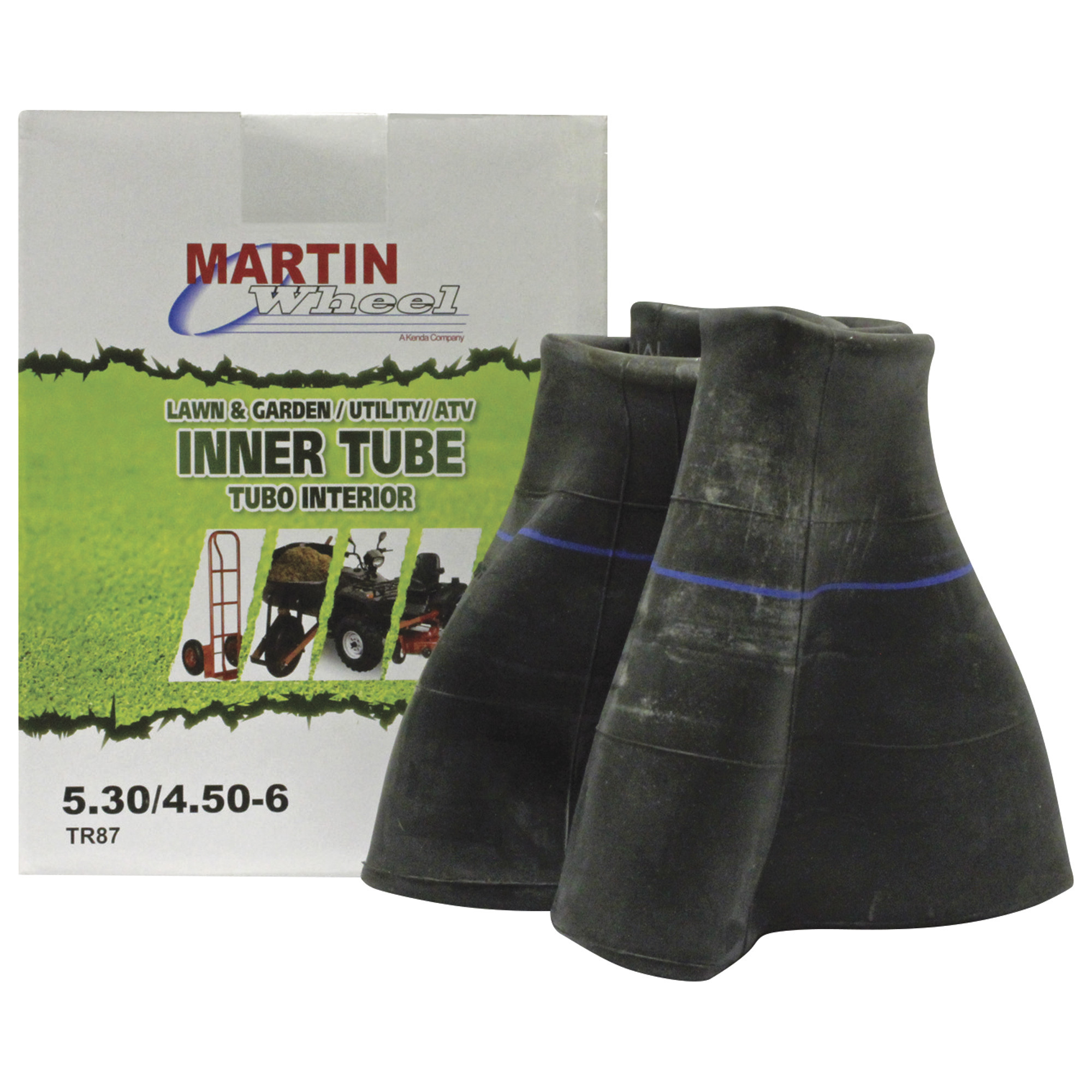 Martin Wheel Inner Tube, 530/450-6in., Bent Valve, Model# T456K